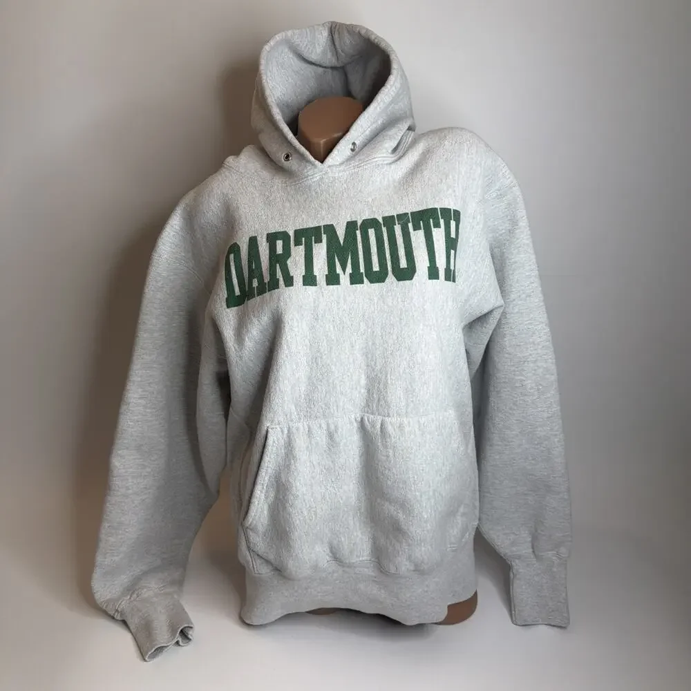 Vintage Dartmouth University Hooded Sweatshirt 1990s The Game Medium Gray 90's